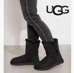 UGG W BAILEY BUTTON アグ ムートンブーツ 22cm 黒のサムネイル