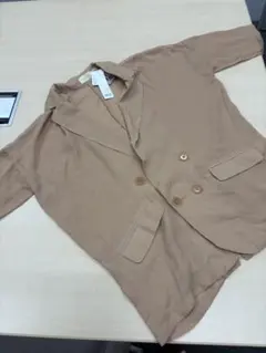 新品未使用【wcloset】ベージュシアーJKダブルボタン★再値下げ1000円