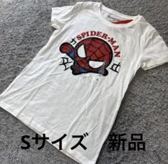 MARVEL スパイダーマン 半袖グラフィックTシャツオフ白S 新品のサムネイル