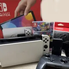 【美品】Nintendo switch 有機ELモデル　白　プロコン付き