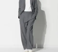 UNIQLO タックワイドパンツ グレー S