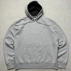 Champion スウェットパーカー グレー ワンポイント刺繍 L