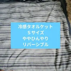 冷感タオルケット　リバーシブル　ブルーシングルサイズ中古のサムネイル