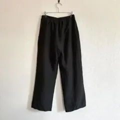 麻混　ボリュームズボン　深めグレーSサイズ