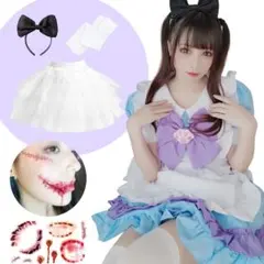 メイド服 パステルカラー 8点セット