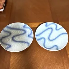涼しげな波模様 皿 2枚セットのサムネイル