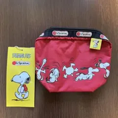 レスポートサック スヌーピー ポーチ 赤
