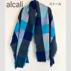 【alcali】アルカリ　ストール　マフラー　ブルー系
