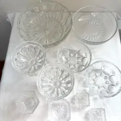 昭和レトロ ガラス皿 ガラス鉢 小鉢 小皿 まとめ売り