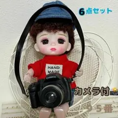 ミニチュア　ドールハウス　一眼レフ　人形　球体関節人形　フラッシュカメラ　雑貨