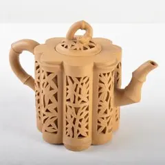 中国　中国宣興銘　紫砂　黄泥　急須　茶壷　V　R4470 中国 中国宣興銘 紫砂 黄泥 急須 茶壷 V R4470 工芸品