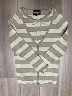 バーバリー　アンサンブル（リブ長袖カーディガン　リブ半袖ニット）