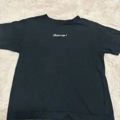 GU 黒 Tシャツ 'Cheer up!'