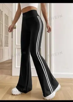 SHEIN EZwear ストライプ模様のフレアパンツ　ダ