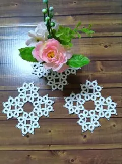 ハンドメイド✩タティングレース✩ミニドイリー✩コースター