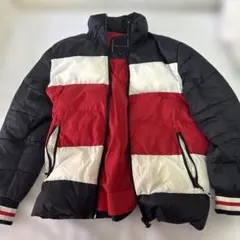 TOMMY HILFIGER ダウンジャケット L 黒/赤/白