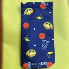 お茶犬　バスケットボール柄　ボトルカバー