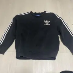 adidas アディダス　トレーナー　黒　レディース　Lサイズ