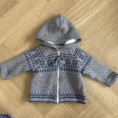 familiar フード付きグレーセーター