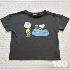 100 チャーリーブラウン スヌーピー Tシャツ　半袖　夏　保育園着　トップスのサムネイル
