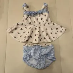 petit main ベビー水着 花柄/ギンガムチェック　80 90