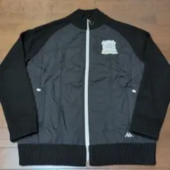 KAPPA GOLF メンズニット切替 中綿 ジップジャケット 黒 3L