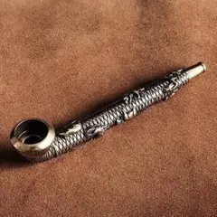 時代物 煙具 煙管 銀龍 龍首吞煙 レア 愛煙家おすすめ アンティーク