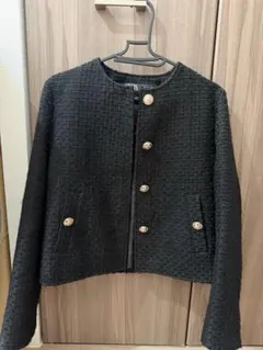 ZARAブラック ツイードジャケット