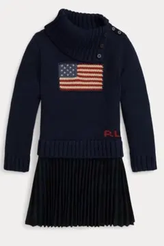 ラルフローレン　フラッグ チェックスカート セーター ドレス　サイズ6