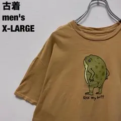 海外古着 SPENCER'S Tシャツ カエル シュール ビッグサイズ 茶XLのサムネイル