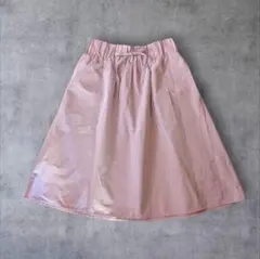00’ Vintage 訳あり フレアスカート ピンク ウエストゴム Mのサムネイル