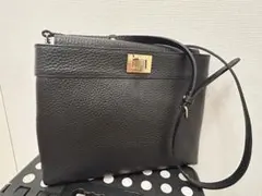 ATAO レザー ショルダーバッグ グレージュ ゴールド金具 斜め掛け 