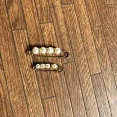 パールヘアピン 2個セット ブロッチ