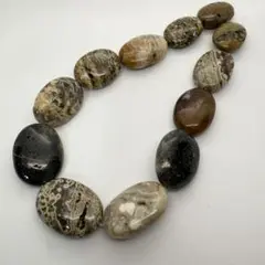 10597_オーシャンジャスパー オーバル 31~36mm 1連