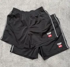 TSP 黒 ショートパンツ サイドストライプ　2枚セット　Mサイズ