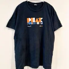 【L】ギルダン プリント Ｔシャツ クルーネック半袖 黒 綿 デイリーカジュアル