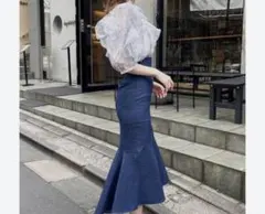 デニムフレアスカート