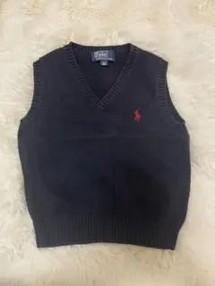 ポロ ラルフローレン ケーブルニットベスト ネイビー 90 Polo
