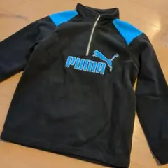 PUMA フリースジャケット 140 ブラック/ブルー