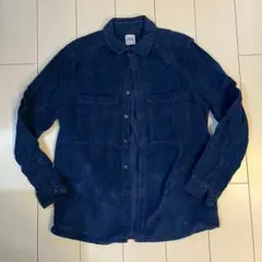 ZARA コーデュロイシャツ ネイビー 長袖のサムネイル