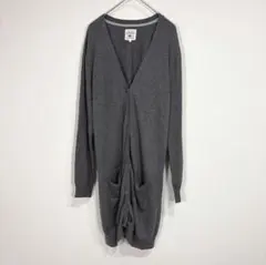 ハートマーケット【M】Vネック 長袖カーディガン ロング 羽織り