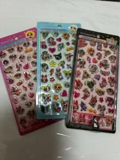 パワーパフガールズ ジュエリードロップ シール 3枚セット