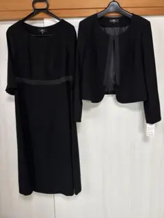 しまむら　礼服　喪服　ブラックフォーマル 2点セワンピース大きいサイズ15ABR