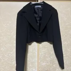 ブラック クロップド テーラードジャケット