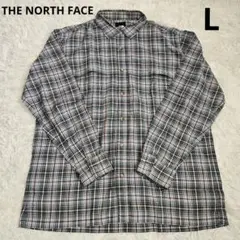 ノースフェイス　チェック柄　ボタンダウン　　長袖　シャツ　L　NT21866