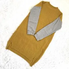 KBF スウェット×ニット　ポコポコワンピース