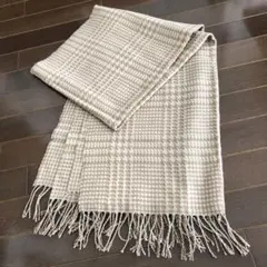 LANVIN en Bleu 大判ストール　マフラー　ランバン　千鳥格子