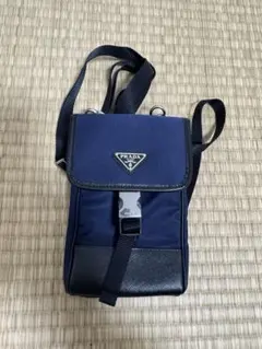 ☆美品 PRADA ネイビー ショルダーバッグ