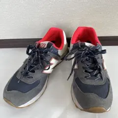 【値下げ！】New Balance 574 スニーカー ネイビー/レッド