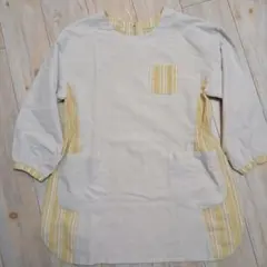 エプロン　保育士　介護士　学研　すてきな先生　スモック　長袖　黄色　カフェ